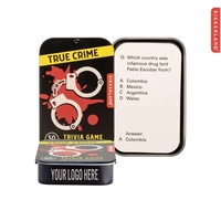 Kikkerland True Crime Trivia Game Tin