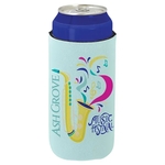 Custom Sublimated Full Color Neoprene 16 oz Can Cooler.