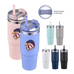 30 oz. PP Inner Double Wall Insulated Travel Mug w/Straw