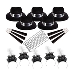 Silver Midnight New Year's Eve Party Kit for 50