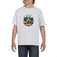 DryBlend youth T-Shirt with seamless double needle 3/4" collar.... from ASI...