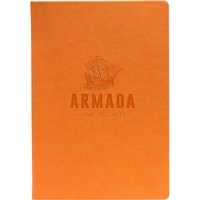 7x10 textured, faux-leather hard covers in bright colors, blind deboss, 80......