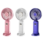 Digital Foldable Handheld Fan with Phone Stand