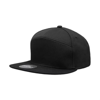7-panel structured snapback with a flat bill, stitched eyelets, and...