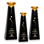 Alicia Gemstone Award - Black/Amber