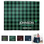 ABERDEEN Plaid Silky Soft Faux Mink Blanket with Full-Color