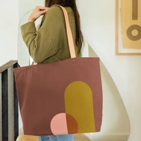 Daily Grind Super Size - Colored Canvas with Leather Handles