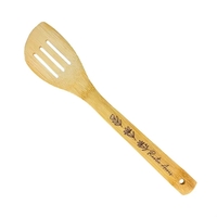 Durable bamboo slotted spatula, safe for non-stick cookware, stain-resistant,...