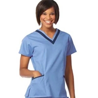 Fashion Seal - Poplin - Womens Double V-Neck Tunic... from ASI 86018 Scrub...