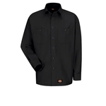 Dickies Shirts - Men's Long Sleeve Black Canvas Workshirt