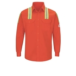 Bulwark Shirts - Men's 7Oz Excel Flame-Resistant Hi-Visib...