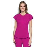 Med Couture - MC Layers - Women's 1-Pocket Lettuce-Edged Top... from ASI...