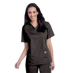 Landau - ScrubZone - Women's Three-Pocket Clean Back V-Ne...