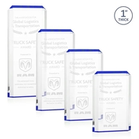 The freestanding acrylic Powell Award is a striking tribute.... from ASI...