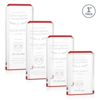 The freestanding acrylic Powell Award is a striking tribute.... from ASI...