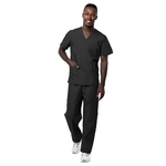 Adar - Sivvan - Unisex V-Neck Top Drawstring Pant Scrub Set