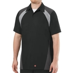 Red Kap Shirts - Men's Short Sleeve Tri-Color Shop Shirt