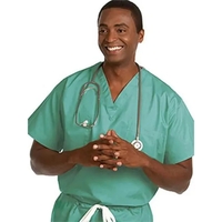 Fashion Seal Poplin - Unisex Reversible V-Neck Scrub Top...... from ASI 86018...