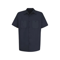 Red Kap Wrinkle-Resistant Short Sleeve Cotton Work Shirt - White... from ASI...