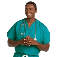 Fashion Seal Poplin - Unisex Reversible V-Neck Scrub Top...... from ASI 86018...