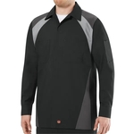 Red Kap Shirts - Men's Long Sleeve Tri-Color Shop Shirt