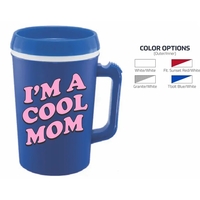 34 oz insulated mug, top-rack dishwasher safe, screen-printed with up to......