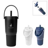 35 oz. insulated stainless steel tumbler with straw, lid and handle.... from...