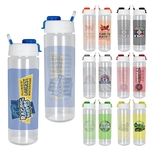 Two Tone Pop Up 24 oz. Full Color Debossed Bottle