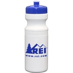 24 oz. USA-Made White Sport Bottle with Push-Pull Lid