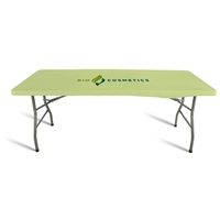 Fitted Elastic Table Topper - Satin-Resistant 7oz Polyester Fabric w/full...