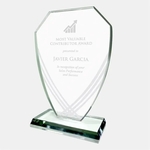 Striped Shield Award with Base