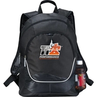 12.5" x 18" x 6" backpack w/ zippered main compartment, front... from ASI...