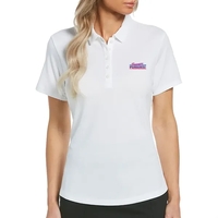 Ladies classic polo with 5-button placket and moisture-wicking stretch...