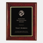 Rosewood Royal Piano Finish Plaque - Black Victory Plate