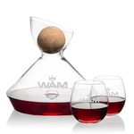 Woodbury Carafe w/Cork Stopper & Redmond Stemless Wine