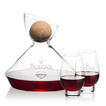 Woodbury Carafe w/Cork Stopper & Glenarden Stemless Wine