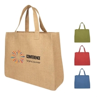 7" x 14" x 17" laminated jute tote bag with 7"... from ASI 61125 Hit...