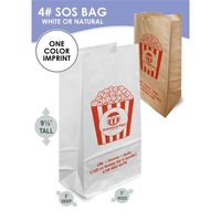 Paper 4# SOS bags in white or natural with 1 color... from ASI 45795...