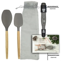 Cookware set with silicone spatula, silicone spoon and cinch bag.... from ASI...