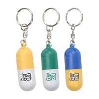 Capsule shaped pill box with key ring.... from ASI 57655 STOPNGO Line