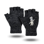 Charcoal Fingerless Ragg Wool Gloves