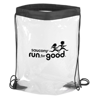 13" x 16" clear drawstring bag with colorful trim.... from ASI 43442 ZZ...