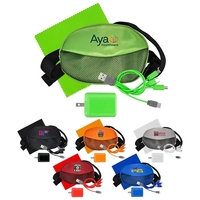 Sporty Fast Charger, Cable & Cloth Fanny Pack Set