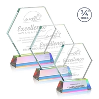 The Pickering Starfire Crystal Award features a brilliant 0.75” thick...