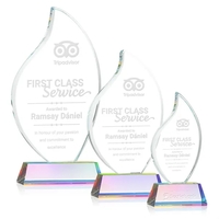 3/4" thick Starfire Crystal Flame with rounded edges and mounted on... from...