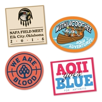 4 mil thick glossy vinyl sticker in wide range of custom... from ASI 62088...