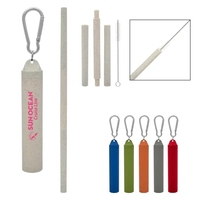 Reusable straw that measures 9" and wire cleaning brush in a... from ASI...