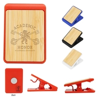 Clip with spring-loaded hinge, bamboo accent and magnetic back side.... from...