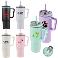 30 oz. Plastic Handle Mug with Twist Closure Straw Lid... from ASI 79535...