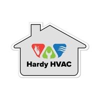 House shaped magnet with your 35 mil thickness and full color... from ASI...